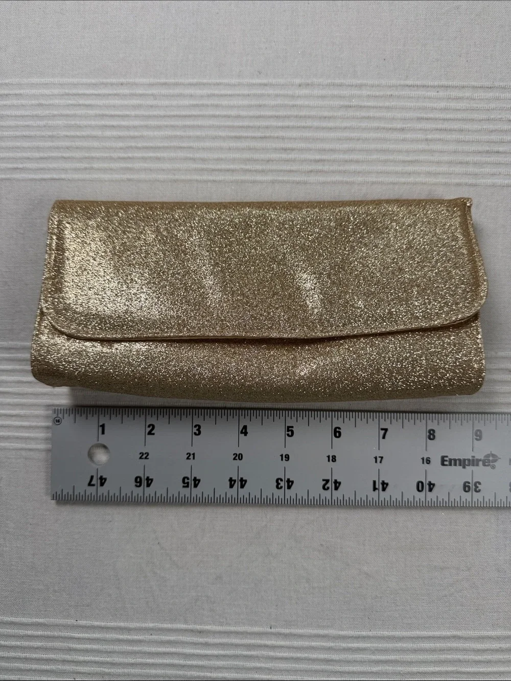 bareMinerals Gold Glitter Cosmetic Pouch & Fold-Over Clutch Set